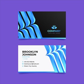 渐变色名片矢量设计素材