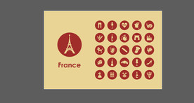 埃菲尔铁塔 图标 标志