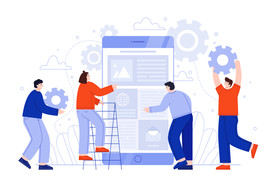 人物插图 扁平办公人物矢量插图