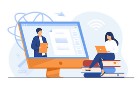 人物插图 扁平办公人物矢量插图