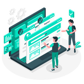 人物插图 扁平办公人物矢量插图