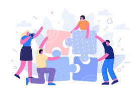 人物插图 扁平办公人物矢量插图