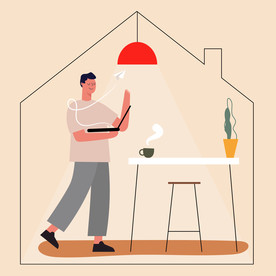 人物插图 扁平办公人物矢量插图