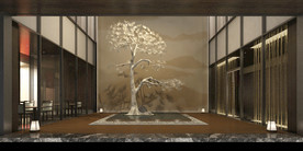中式中庭过道3d模型