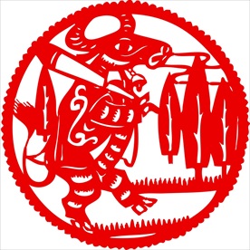 生肖牛剪纸