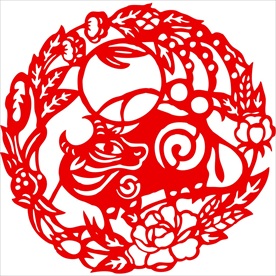 生肖牛剪纸
