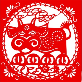 生肖牛剪纸