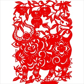 生肖牛剪纸