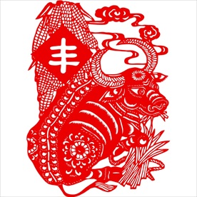 生肖牛剪纸