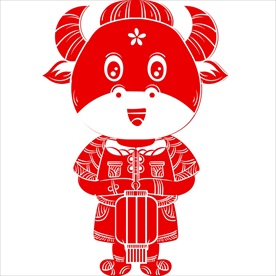 生肖牛剪纸