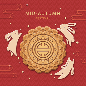中秋插画EPS矢量