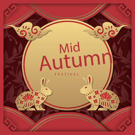 中秋插画EPS矢量