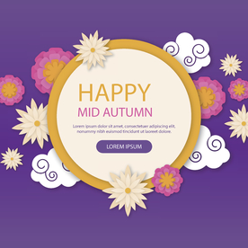 中秋插画EPS矢量