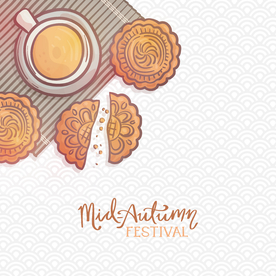 中秋插画EPS矢量