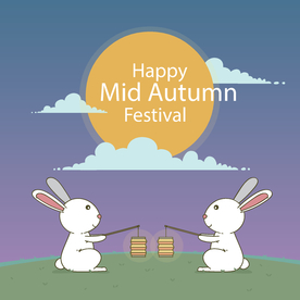 中秋插画EPS矢量