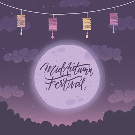 中秋插画EPS矢量