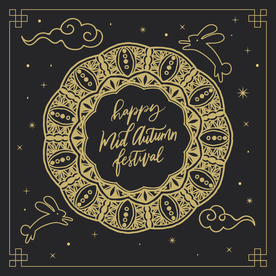 中秋插画EPS矢量