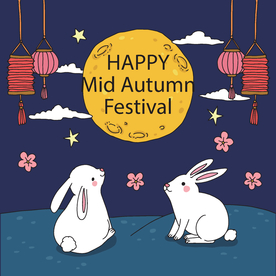 中秋插画EPS矢量