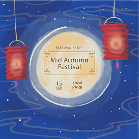 中秋插画EPS矢量
