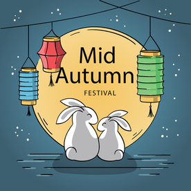 中秋插画EPS矢量