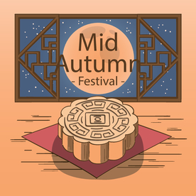 中秋插画EPS矢量