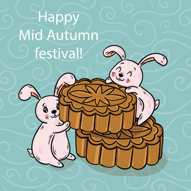 中秋插画EPS矢量