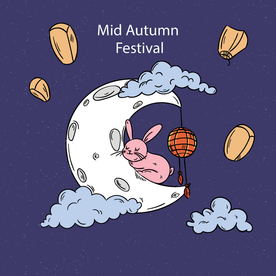 中秋插画EPS矢量