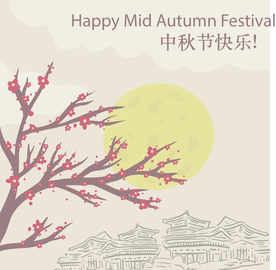中秋插画EPS矢量