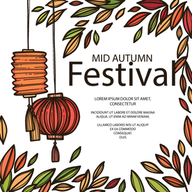 中秋插画EPS矢量