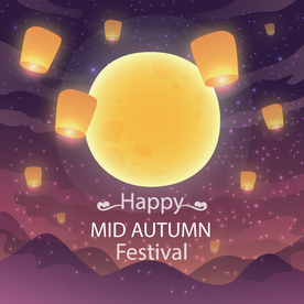 中秋插画EPS矢量