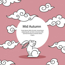 中秋插画EPS矢量
