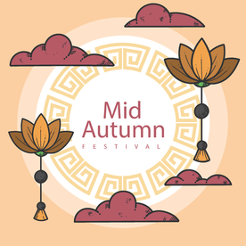 中秋插画EPS矢量