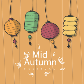 中秋插画EPS矢量