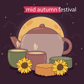 中秋插画EPS矢量