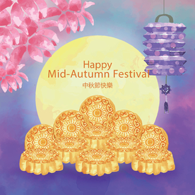 中秋插画EPS矢量
