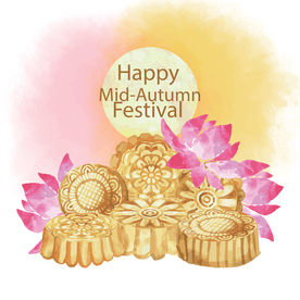 中秋插画EPS矢量