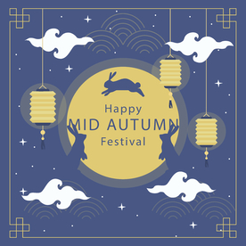 中秋插画EPS矢量