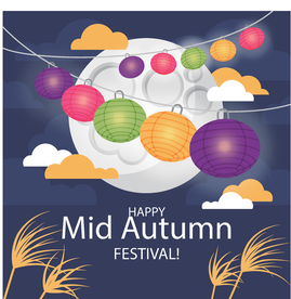 中秋插画EPS矢量
