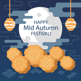 中秋插画EPS矢量