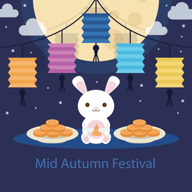 中秋插画EPS矢量