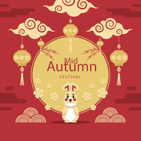 中秋插画EPS矢量