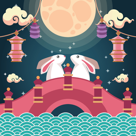 中秋插画EPS矢量