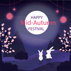 中秋插画EPS矢量