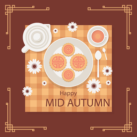中秋插画EPS矢量