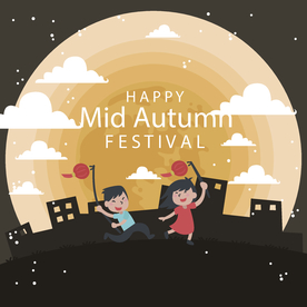 中秋插画EPS矢量