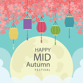 中秋插画EPS矢量