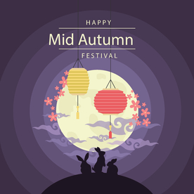 中秋插画EPS矢量