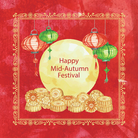 中秋插画EPS矢量