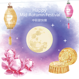 中秋插画EPS矢量