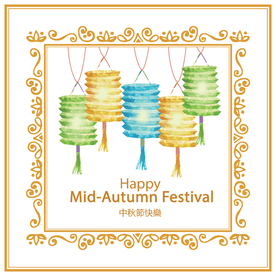 中秋插画EPS矢量